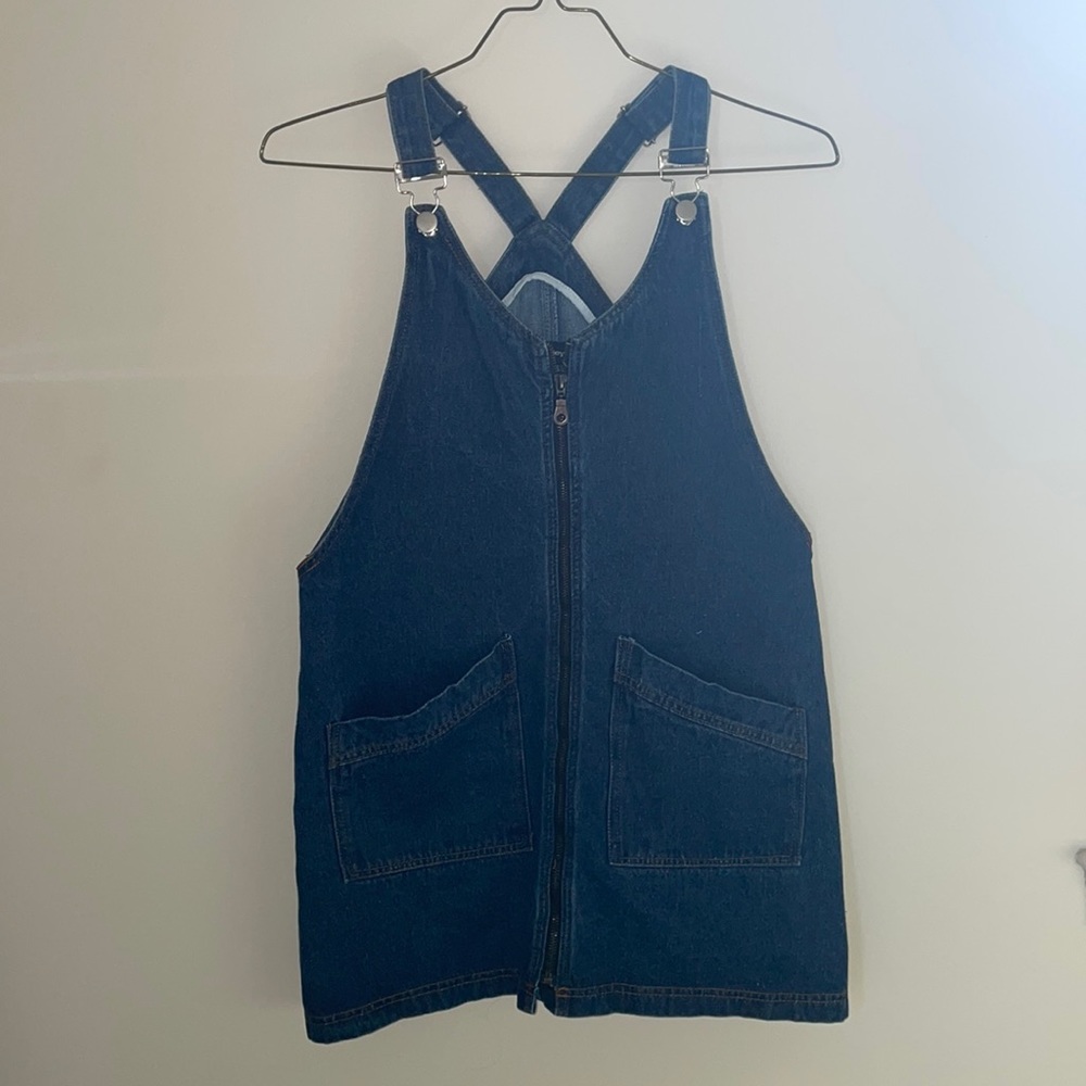 Denim overall dress